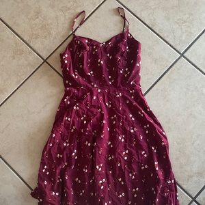 Red Violet floral dress from old navy